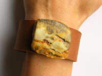 Lederarmband Bernstein rmband Herren Damen Schmuck...