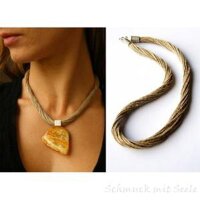 Leinenkette ideal für Bernstein Anhänger 55 cm NEU
