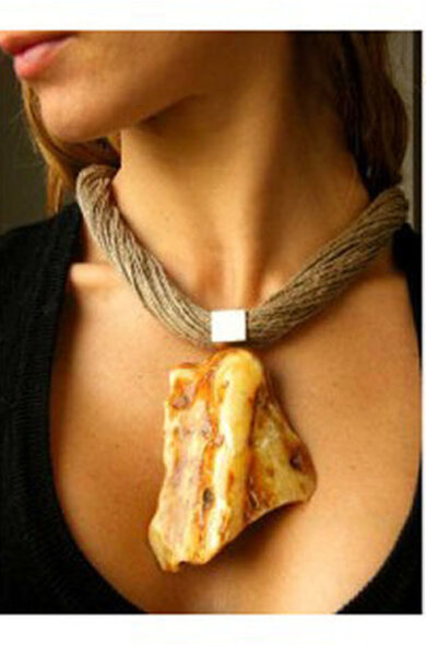 Leinenkette ideal für Bernstein Anhänger 55cm -NEU-