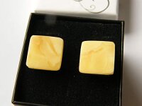 Manschettenknöpfe GELB MILKY Männer Silber 925...