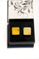 Manschettenknöpfe Bernstein Milky GELB Silber 925 21792
