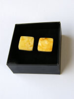 Manschettenknöpfe Herrenschmuck Geschenk MILKY GELB Silber 925 21731