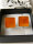 Manschettenknöpfe Herrenschmuck Geschenk Bernstein ORANGE Silber 925 20867