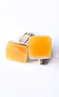 Manschettenknöpfe ORANGE Männer Silber 925 19137