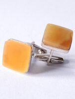 Manschettenknöpfe ORANGE Männer Silber 925 19137