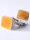 Manschettenknöpfe ORANGE Männer Silber 925 19137