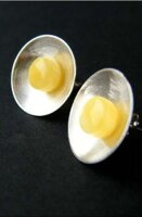 Ohrringe Bernstein Ohrringe Stecker GELB Silber 925 NEU...