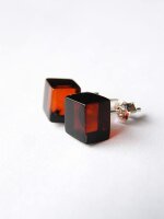 Ohrringe stud Bernstein CHERRY Silber 925 NEU