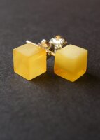 Ohrringe stud Bernstein GELB Silber 925 NEU