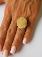 Ring Bernstein MILKY Silber 925 Schmuck NEU UNIKAT 19572
