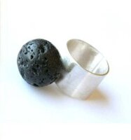 Ring Lava-Stein Silber 925 NEU