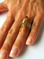 Ring Silber 925 GELB HELL NEU UNIKAT