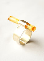 Ring Silber 925 GELB HELL NEU UNIKAT