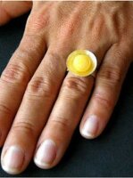 Ring Silber 925 gestempelt GELB NEU UNIKAT