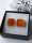 Manschettenknöpfe ORANGE sterling Silber 925 21733