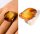 Bernstein Ring ORANGE sterling Silber 925 NEU UNIKAT 22147