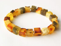 Bernstein Armband ORANGE GELB auf Gummiband Armb5