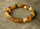 Bernstein Armband ORANGE GELB auf Gummiband Armb5