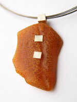 Anhänger Bernstein Schmuck COGNAC Silber 925 NEU UNIKAT- 21721