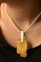 Anhänger Bernstein Schmuck GELB Silber 925 NEU UNIKAT- 2018