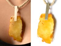 Anhänger Bernstein Schmuck GELB Silber 925 NEU UNIKAT- 2018