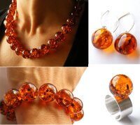 Schmuck SET Halskette Ohrringe Ring Armband Baltischer...