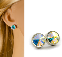 Ohrringe Stecker Silber 925 Kristall Swarovski Elements...