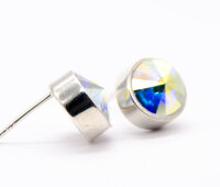 Ohrringe Stecker Silber 925 Kristall Swarovski Elements Minimalistischer Schmuck Modern Geschenk für Frau Handmade