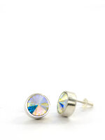Ohrringe Stecker Silber 925 Kristall Swarovski Elements Minimalistischer Schmuck Modern Geschenk für Frau Handmade