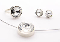 Ohrringe Stecker Silber 925 Kristall Swarovski Elements Minimalistischer Schmuck Modern Geschenk für Frau Handmade