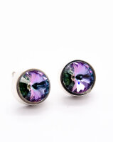 Ohrringe Stecker Silber 925 Kristall Elements Minimalistischer Schmuck Modern Geschenk für Frau Handmade