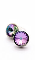 Ohrringe Stecker Silber 925 Kristall Elements Minimalistischer Schmuck Modern Geschenk für Frau Handmade