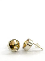 Ohrringe Stecker Silber 925 Kristall Kristalle Elements Minimalistischer Schmuck Modern Geschenk für Frau Handmade