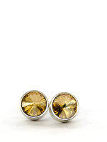 Ohrringe Stecker Silber 925 Kristall Kristalle Elements Minimalistischer Schmuck Modern Geschenk für Frau Handmade