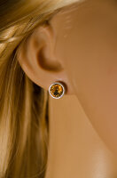 Ohrringe Stecker Silber 925 Kristall Kristalle Elements Minimalistischer Schmuck Modern Geschenk für Frau Handmade