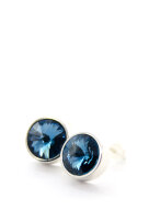 Ohrringe Stecker Silber 925 Kristall Elements Minimalistischer Schmuck Modern Geschenk für Frau Handmade