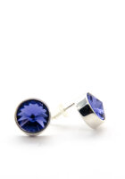 Ohrringe Stecker Silber 925 Kristall Elements Minimalistischer Schmuck Modern Geschenk für Frau Handmade