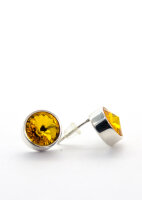 Ohrringe Stecker Silber 925 Kristall Elements Minimalistischer Schmuck Modern Geschenk für Frau Handmade