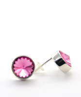 Ohrringe Stecker Silber 925 Kristall Elements Minimalistischer Schmuck Modern Geschenk für Frau Handmade