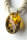 Bernstein Anhänger GOLD Silber 925 NEU UNIKAT- 21001