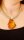Bernstein Anhänger ORANGE GELB Silber 925 NEU UNIKAT- 20565