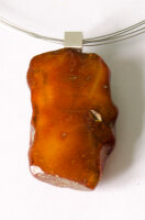 Bernstein Anhänger ORANGE GELB Silber 925 NEU UNIKAT- 21190
