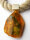 Bernstein Anhänger ORANGE Silber 925 2010