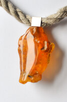 Bernstein Anhänger ORANGE Silber 925 NEU UNIKAT-