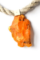 Bernstein Anhänger ORANGE Silber 925 NEU UNIKAT-