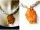 Bernstein Anhänger ORANGE Silber 925 NEU UNIKAT-