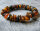 Bernstein Armband Cognac, Multicolor oder dunkel auf Gummiband B10