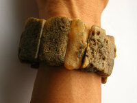 Bernstein Armband GELB BRAUN Naturbelassen Gummiband 21783
