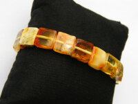 Bernstein Armband ORANGE GELB auf Gummiband N124