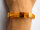 Bernstein Armband ORANGE GELB auf Gummiband N124